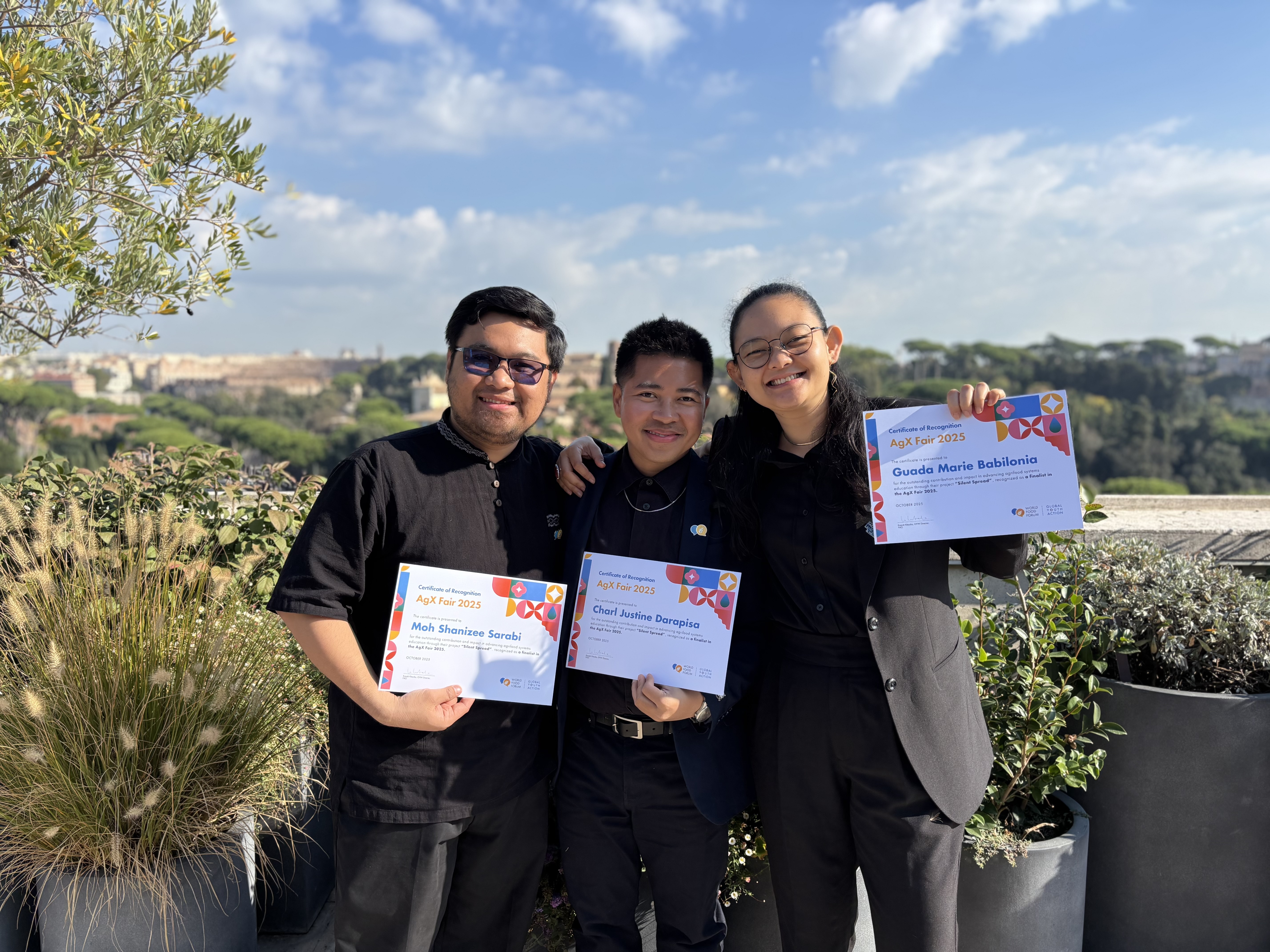 FAO AgX Fair finalists with certificates in Rome